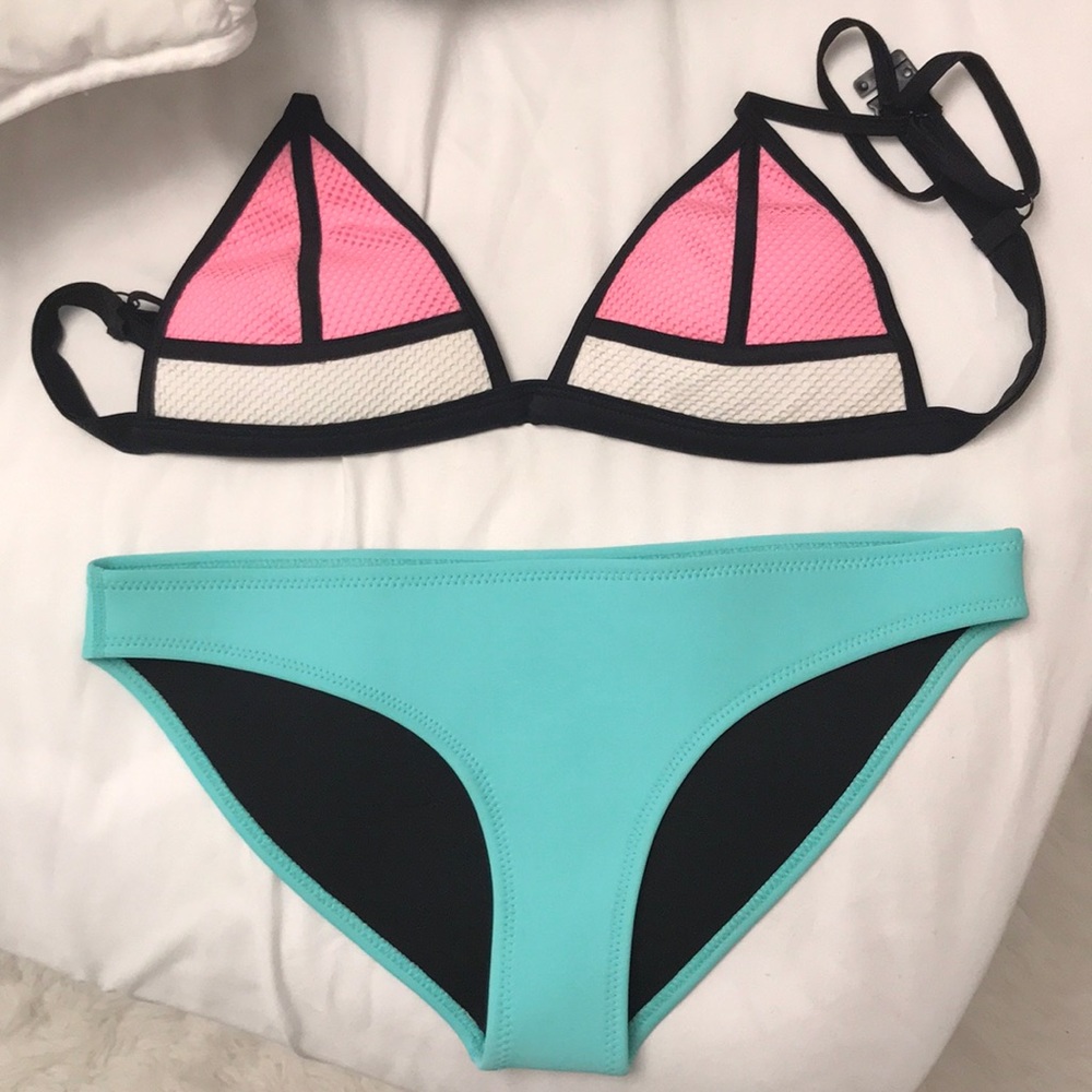 neoprene triangl bathing suit
